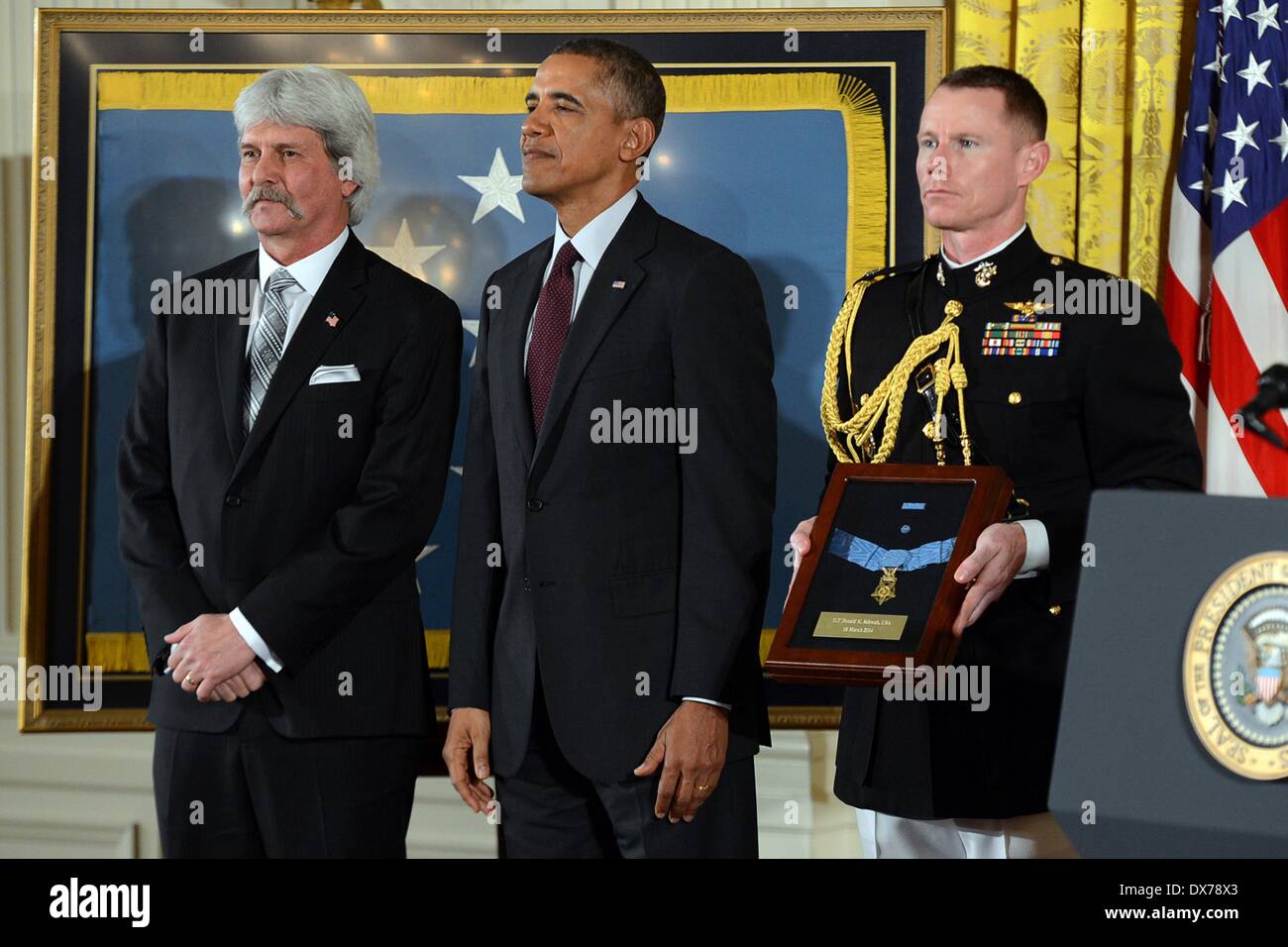 US President Barack Obama presents the Medal of Honor to Dr. Terry ...