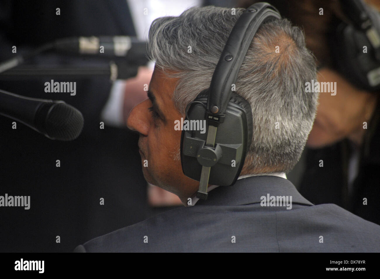 London, UK . 19th Mar, 2014. Sadiq Khan gives his expert opinion to the press outside the Houses of Parliament after the budget by George Osborne London 19/03/2014 Credit:  JOHNNY ARMSTEAD/Alamy Live News Stock Photo