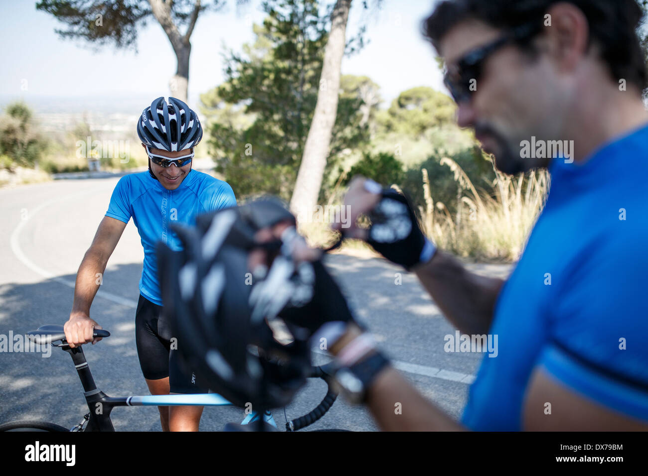four friends going on an epic bike ride through the spanish countryside
