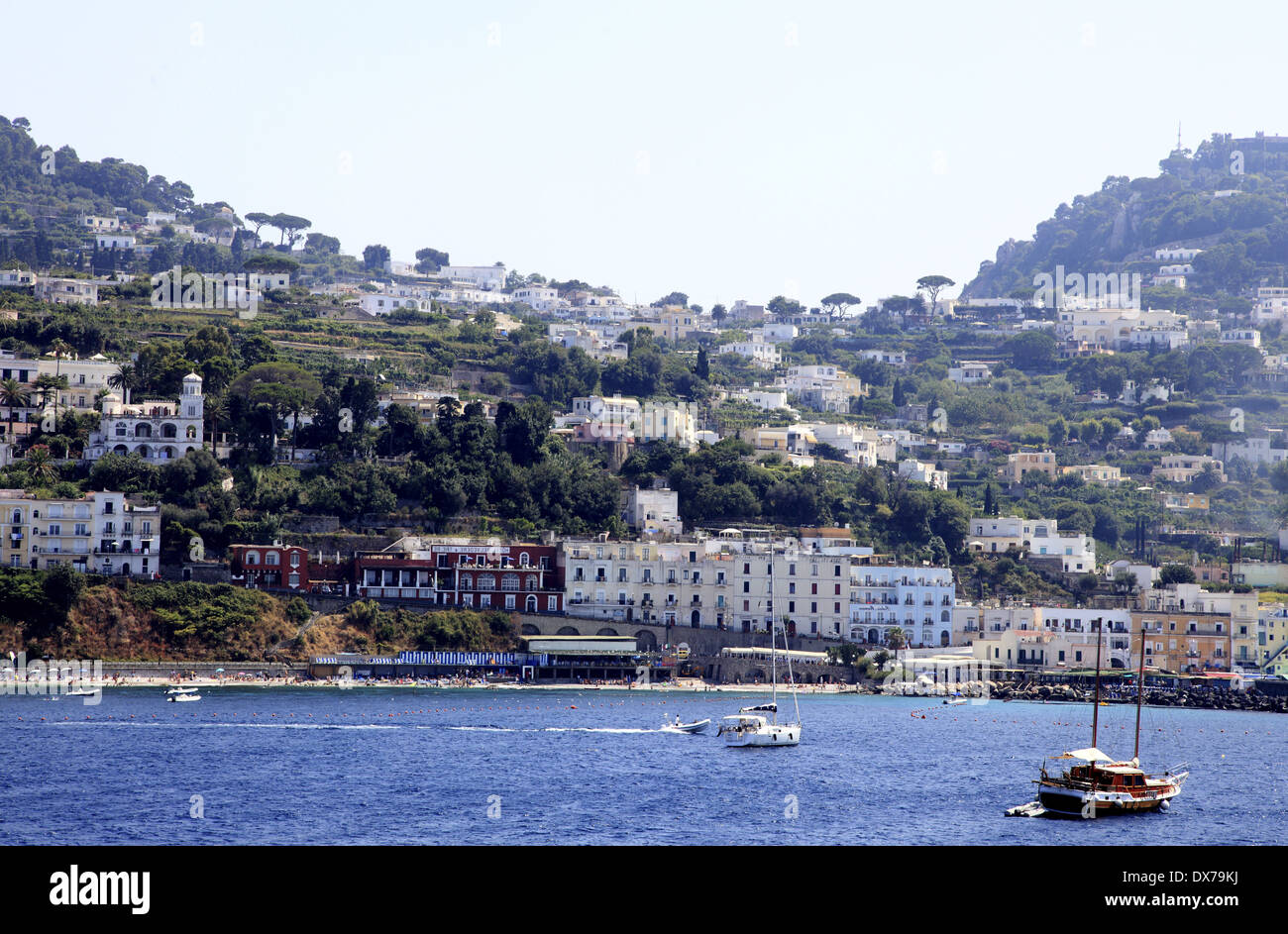 The coastline and houses on the waterfront in Capri Stock Photo Alamy
