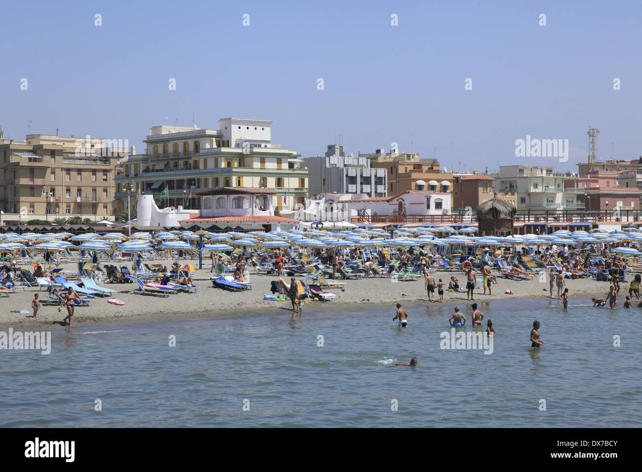 Italy. Ostia. Beach. Stock Photo