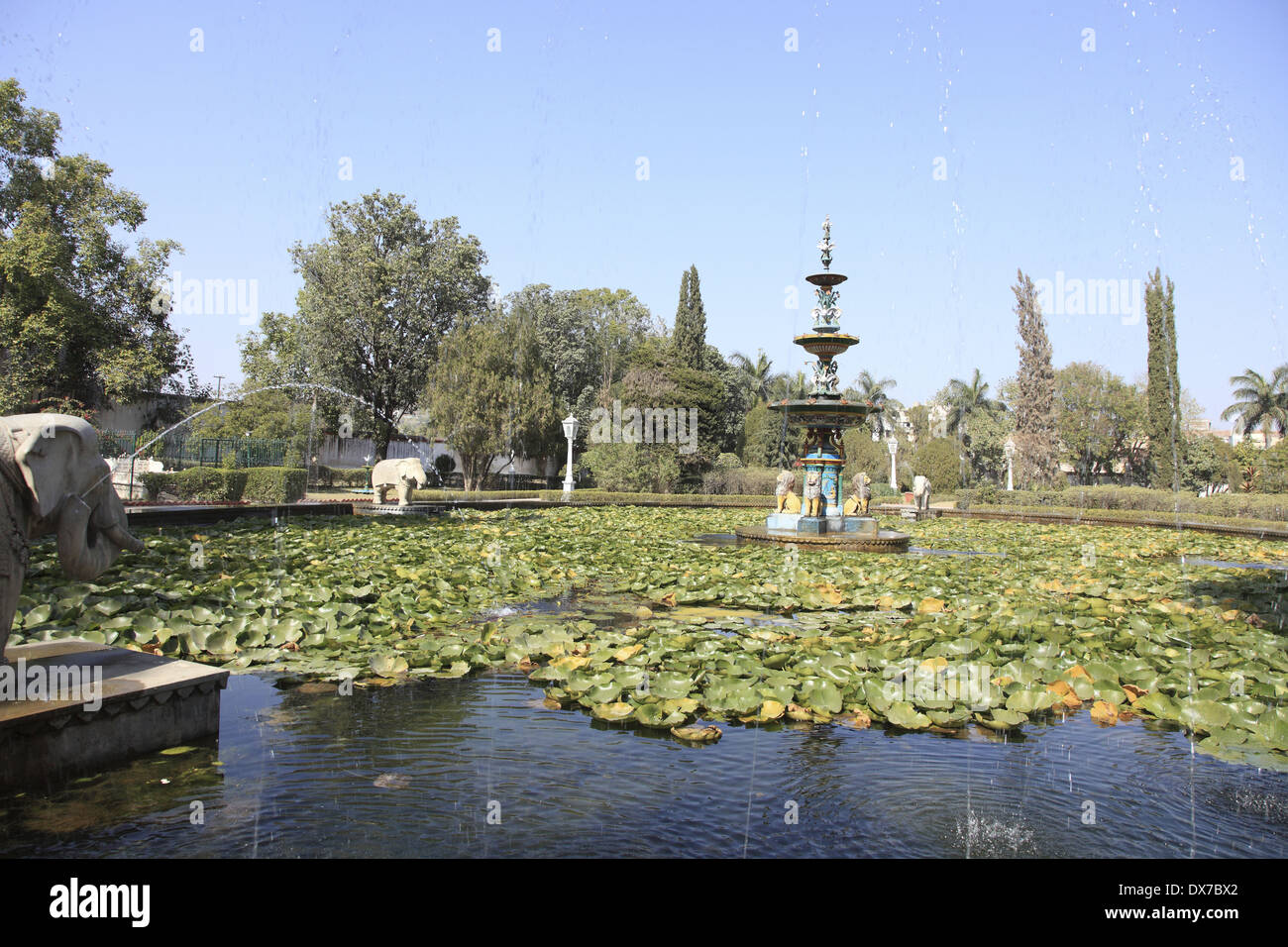 India. Udaipur. Botanical Gardens Stock Photo Alamy