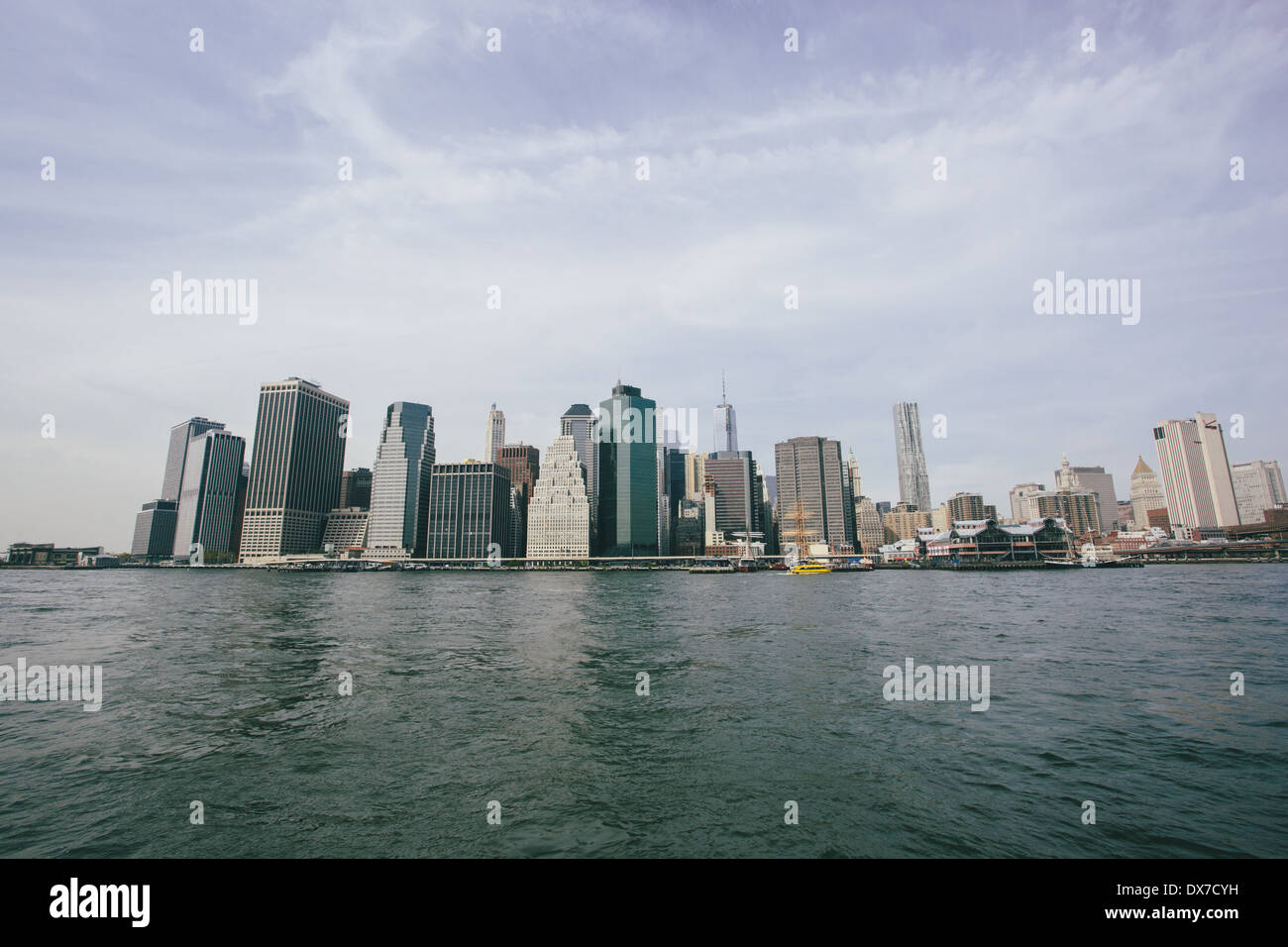New York Skyline from East River Stock Photo - Alamy