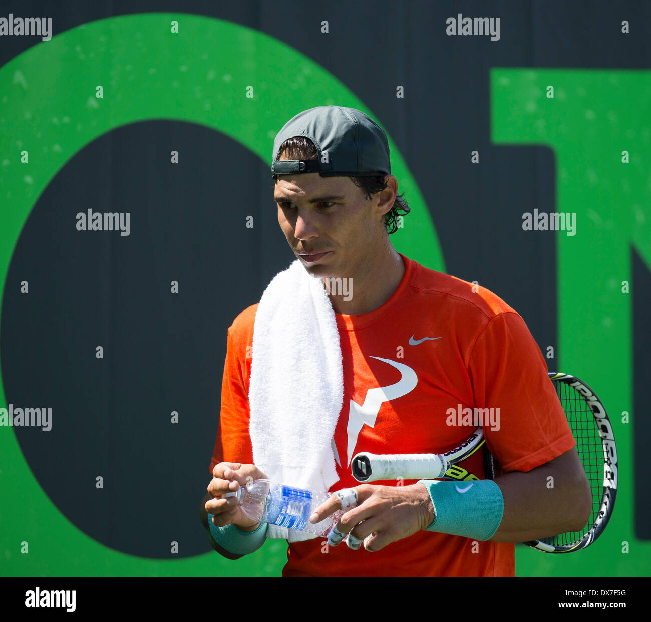 Key Biscayne, Miami, Florida, USA. 19th March, 2014. Rafael Nadal of