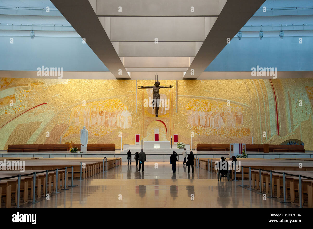 Basilica of Most Holy Trinity, Shrine of Fatima, Ourem, Portugal Stock Photo