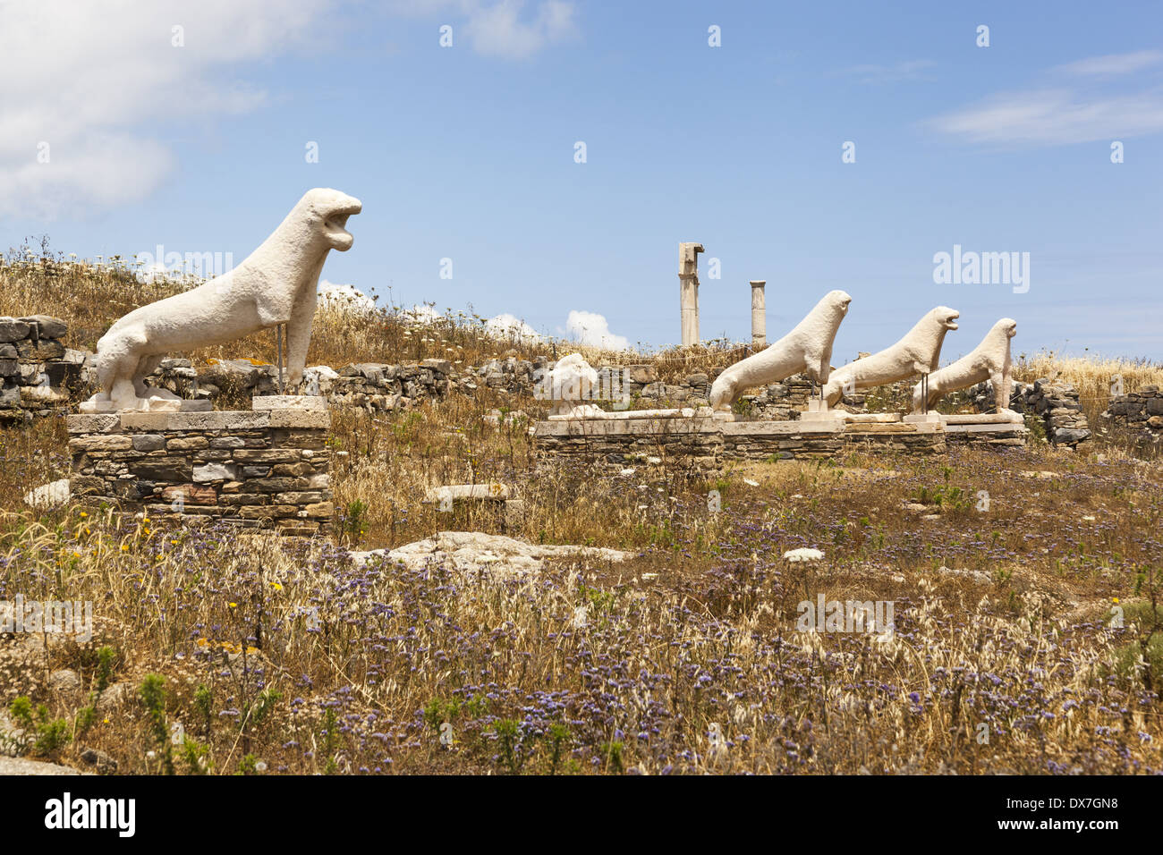 Lions of the Naxians, Terrace of the Lions, Delos Archaeological Site ...