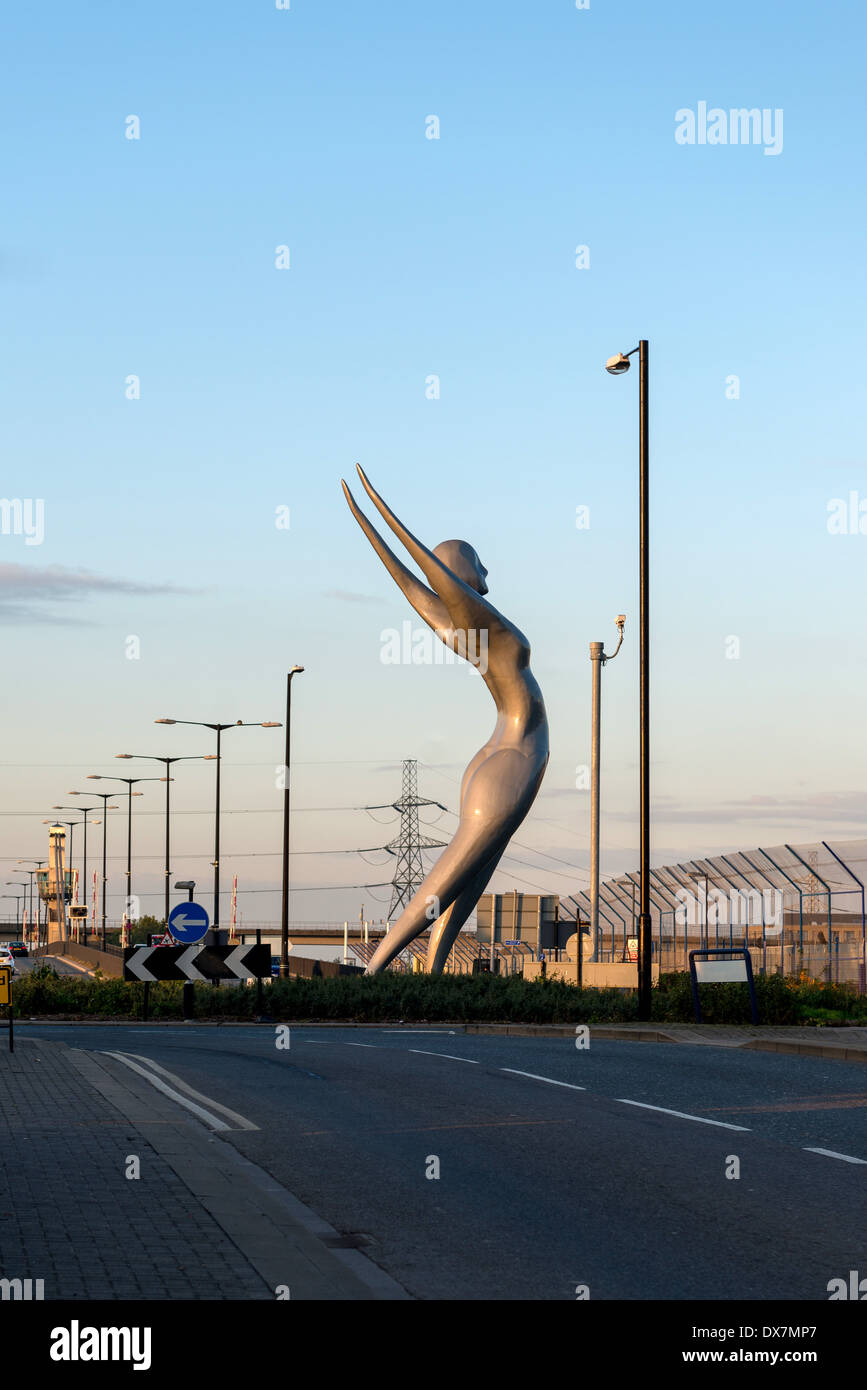 Athena by Nasser Azam, the tallest bronze sculpture in the UK standing