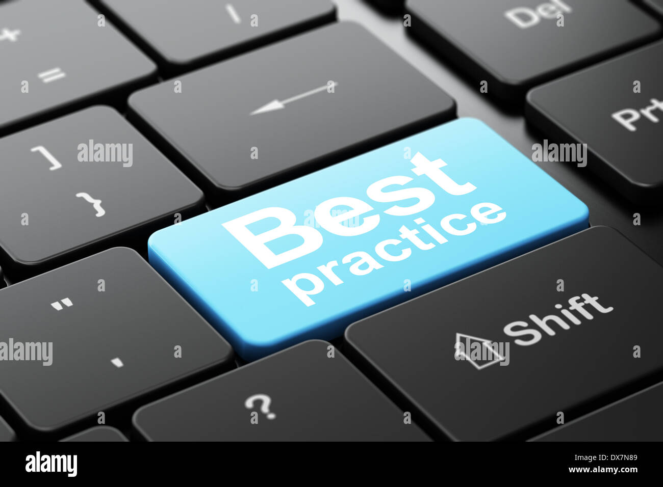 Education concept: Best Practice on computer keyboard background Stock ...