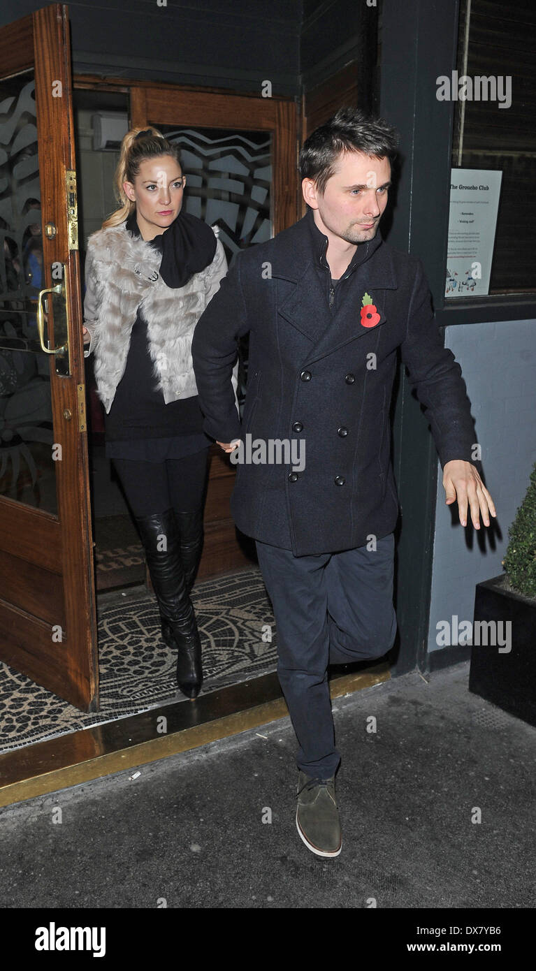 groucho club dress code Matthew Bellamy and fiancee Kate Hudson leaving the Groucho Club after  celebrating Muse band mate Dominic Howard's birthday. London, England