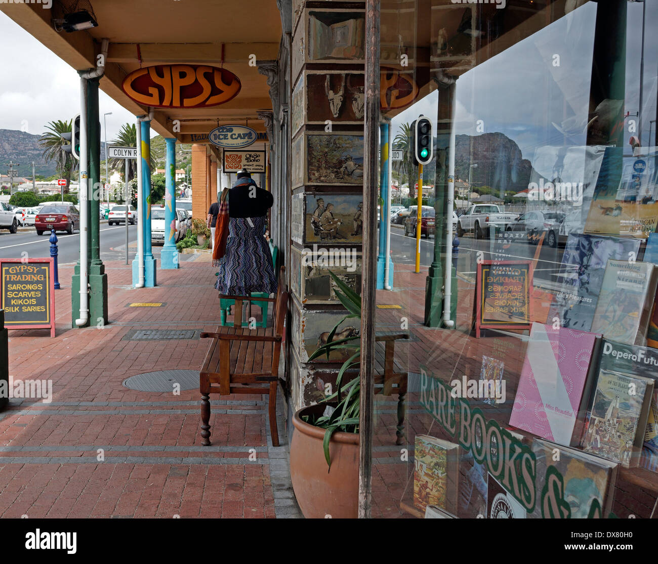 Row of shops in Main Road Kalk Bay near Cape Town Stock Photo Alamy