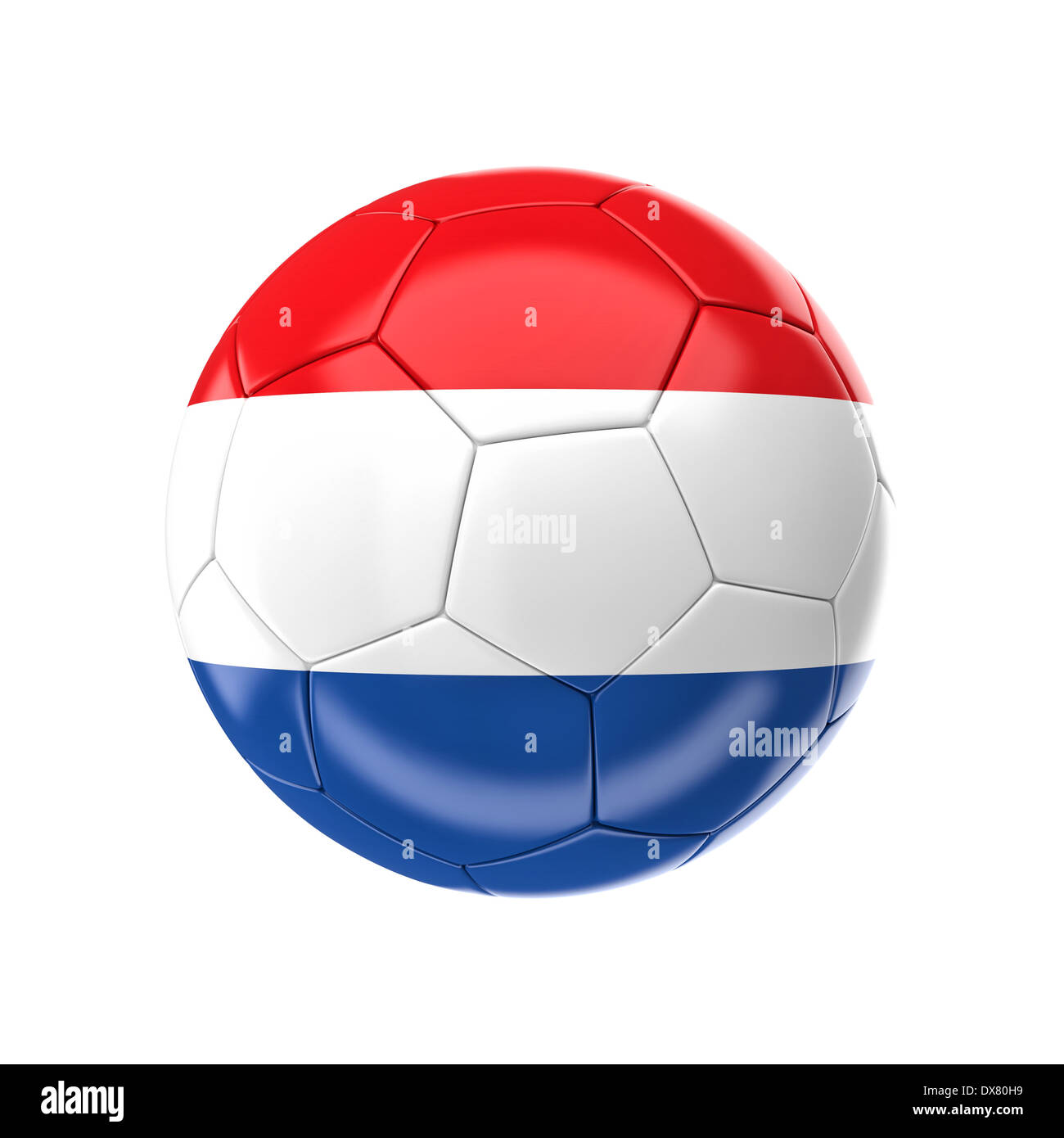 3d soccer ball with netherland flag Stock Photo
