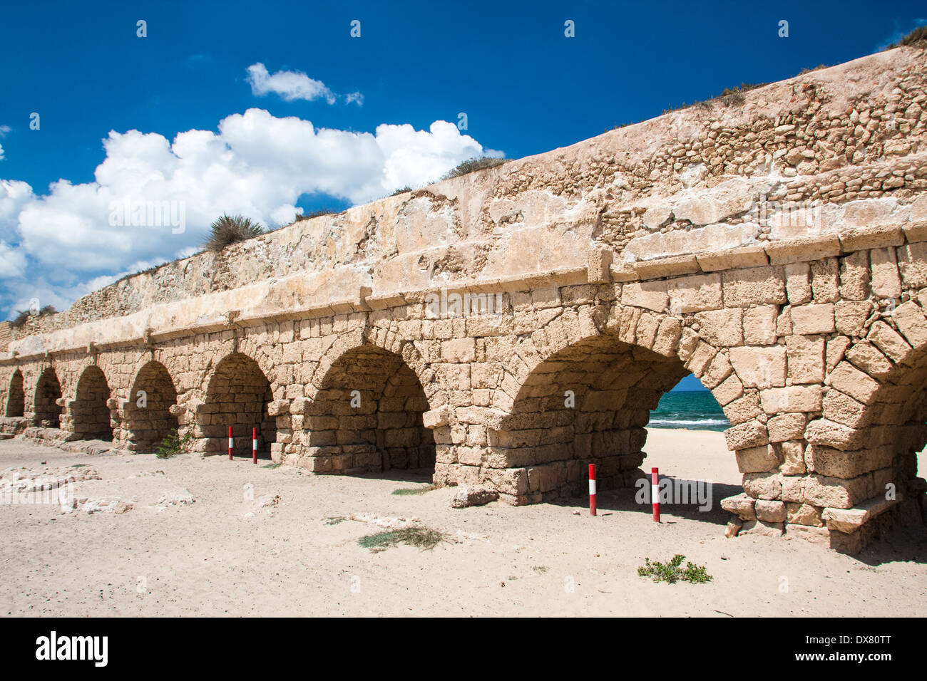 Israel, Caesarea Aqueduct built by the Romans was the water source to