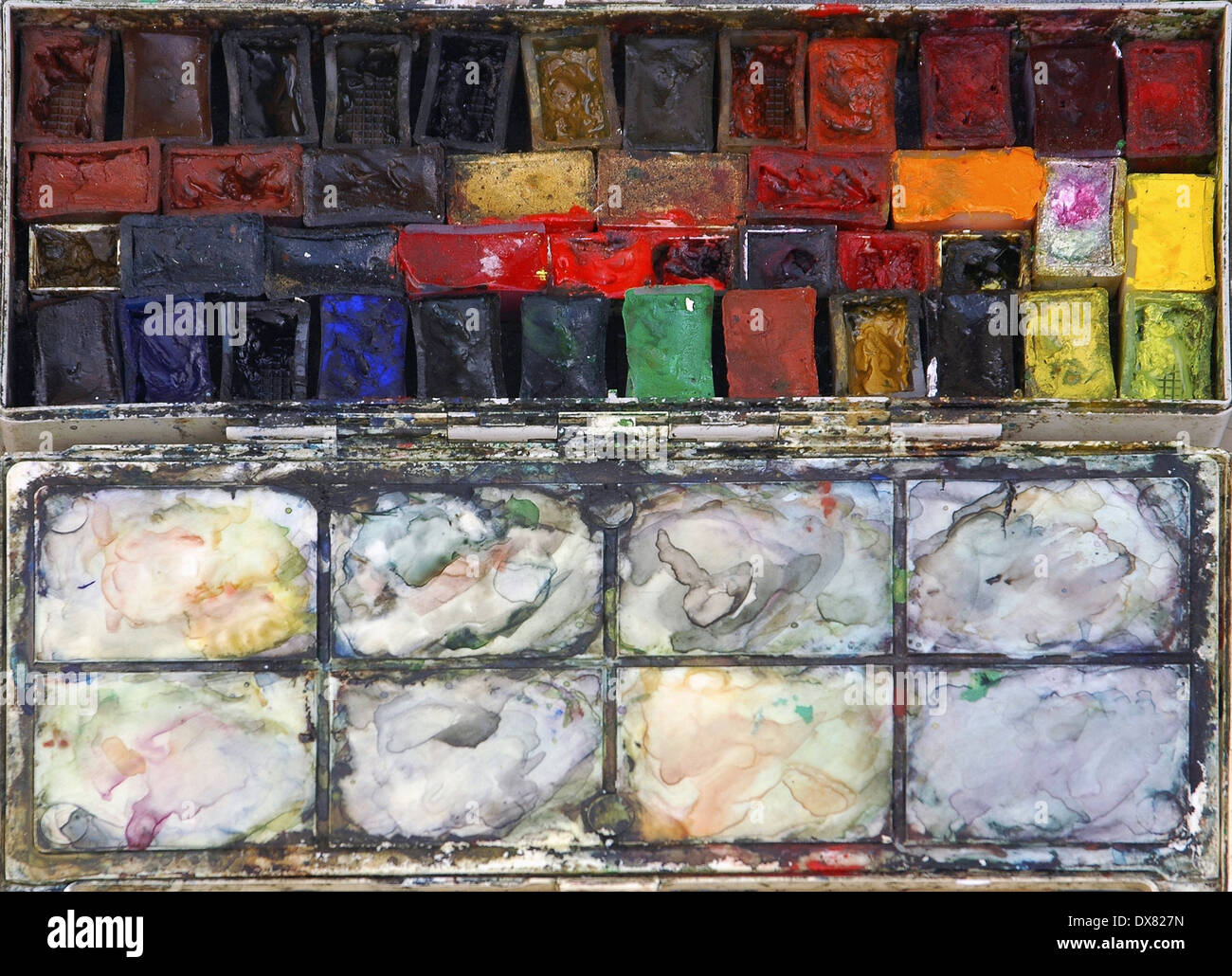 Aquarelle watercolour paint box Stock Photo