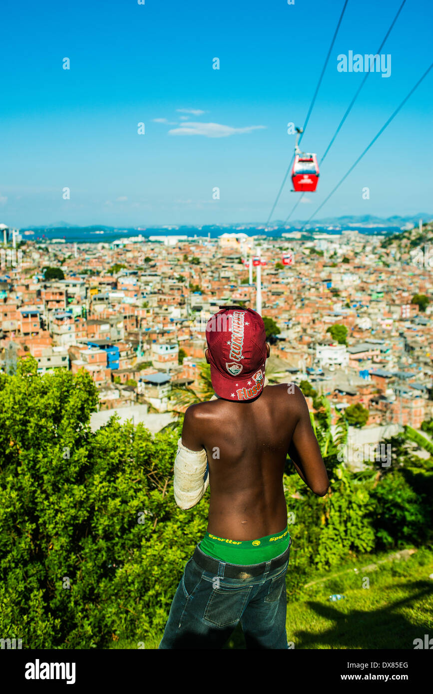 Complexo do Alemão, Rio de Janeiro, Brazil, 09.01.2014. (Hinweis ...