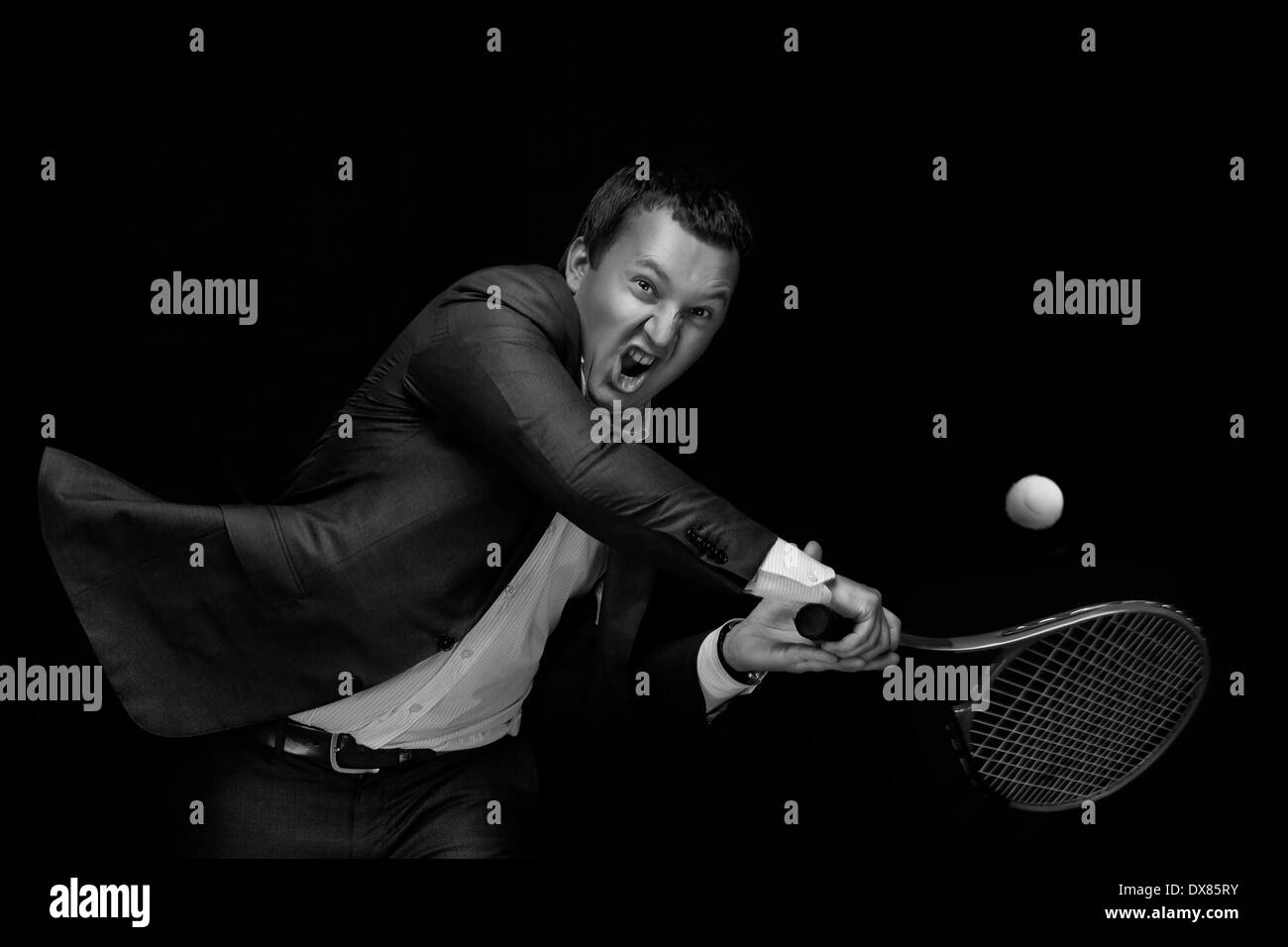 Tennis player Black and White Stock Photos & Images - Alamy