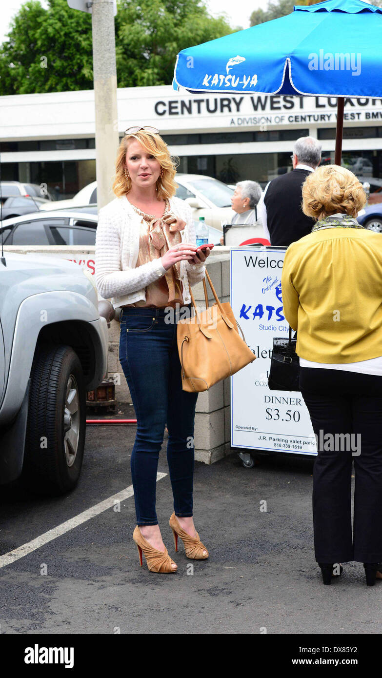 Katherine Heigl and mother Nancy Heigl leaving Katsu-Ya in Studio City