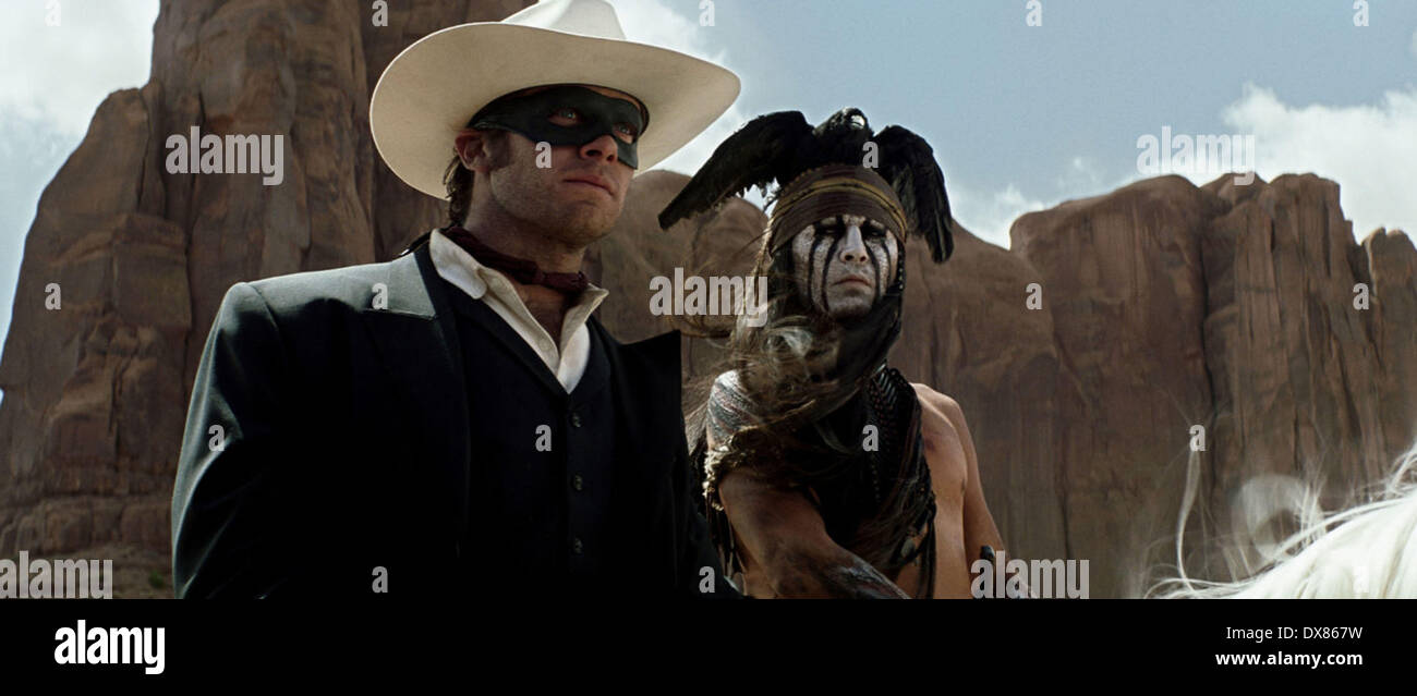 Lone Ranger Hammer Armie Hammer and Johnny Depp Film still from the movie 'The Lone Ranger ...