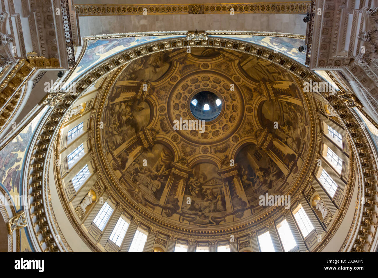 Inside The Dome Of St Paul S Cathedral London Stock Photo