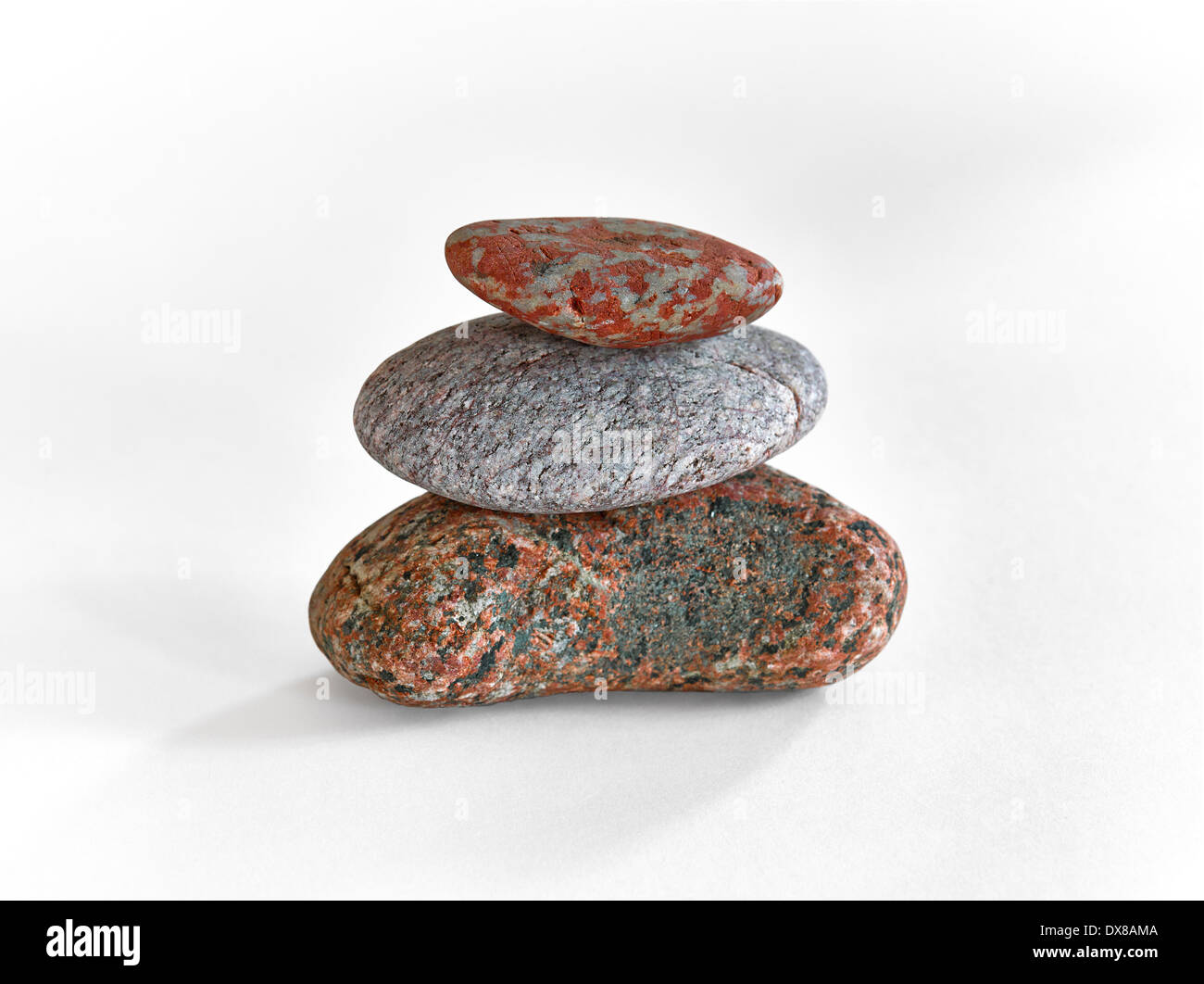 Sea and field stones - a random composition of sea stones and stones from the fields Stock Photo