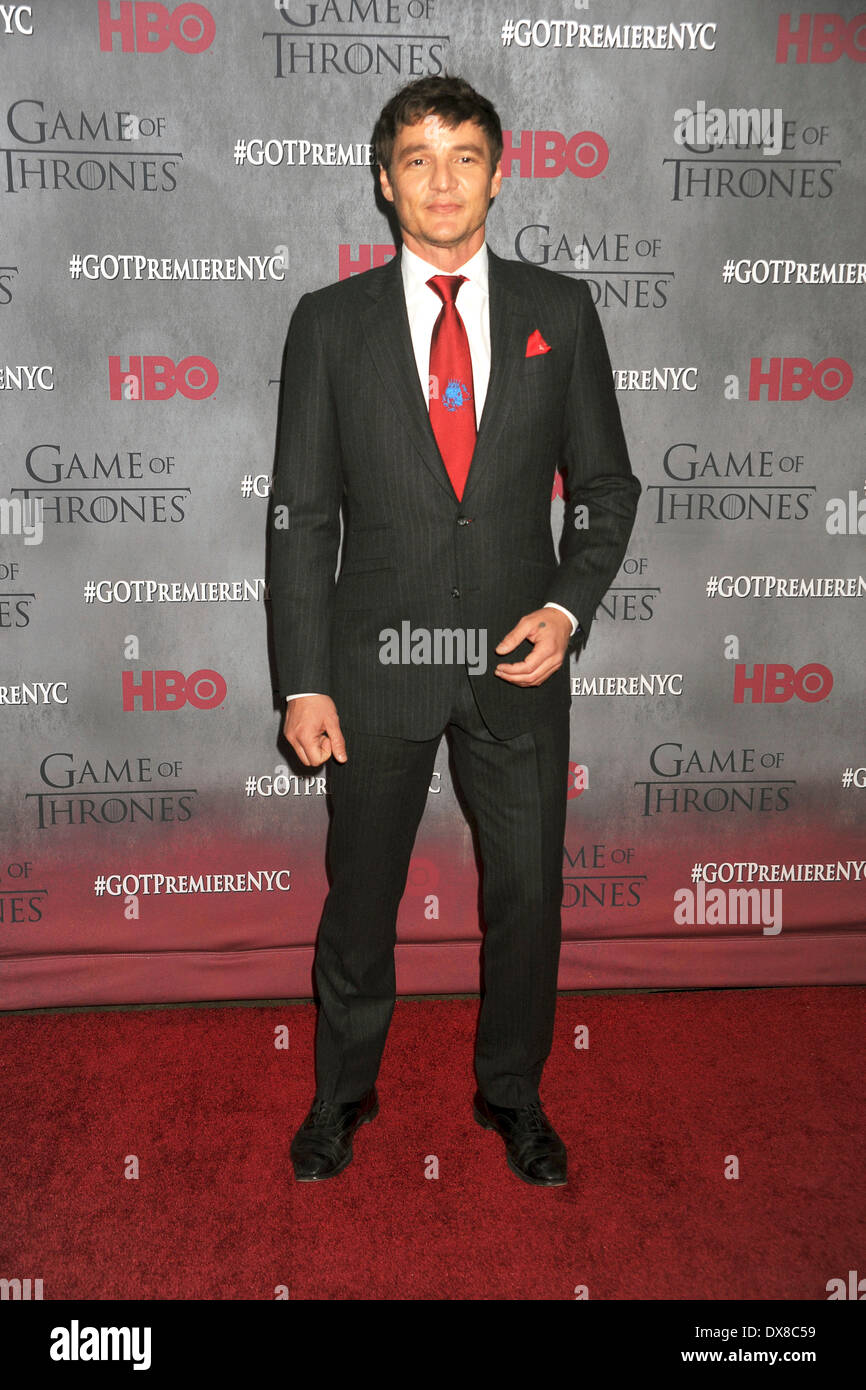 Pedro Pascal attending the 'Game Of Thrones' Season 4 premiere at Avery ...