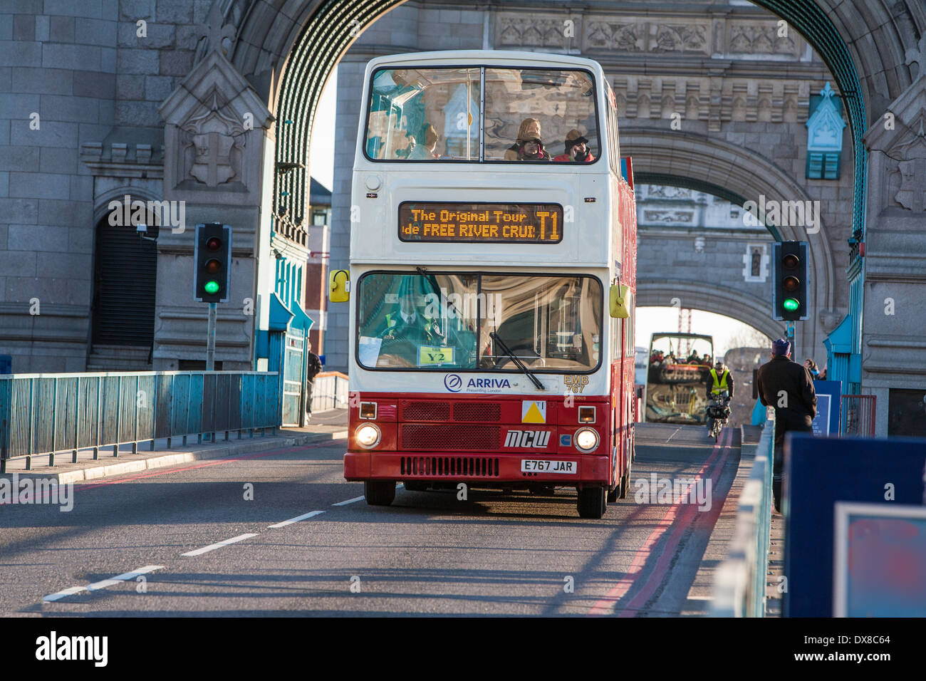 London double decker tourist bus. Stock Photo