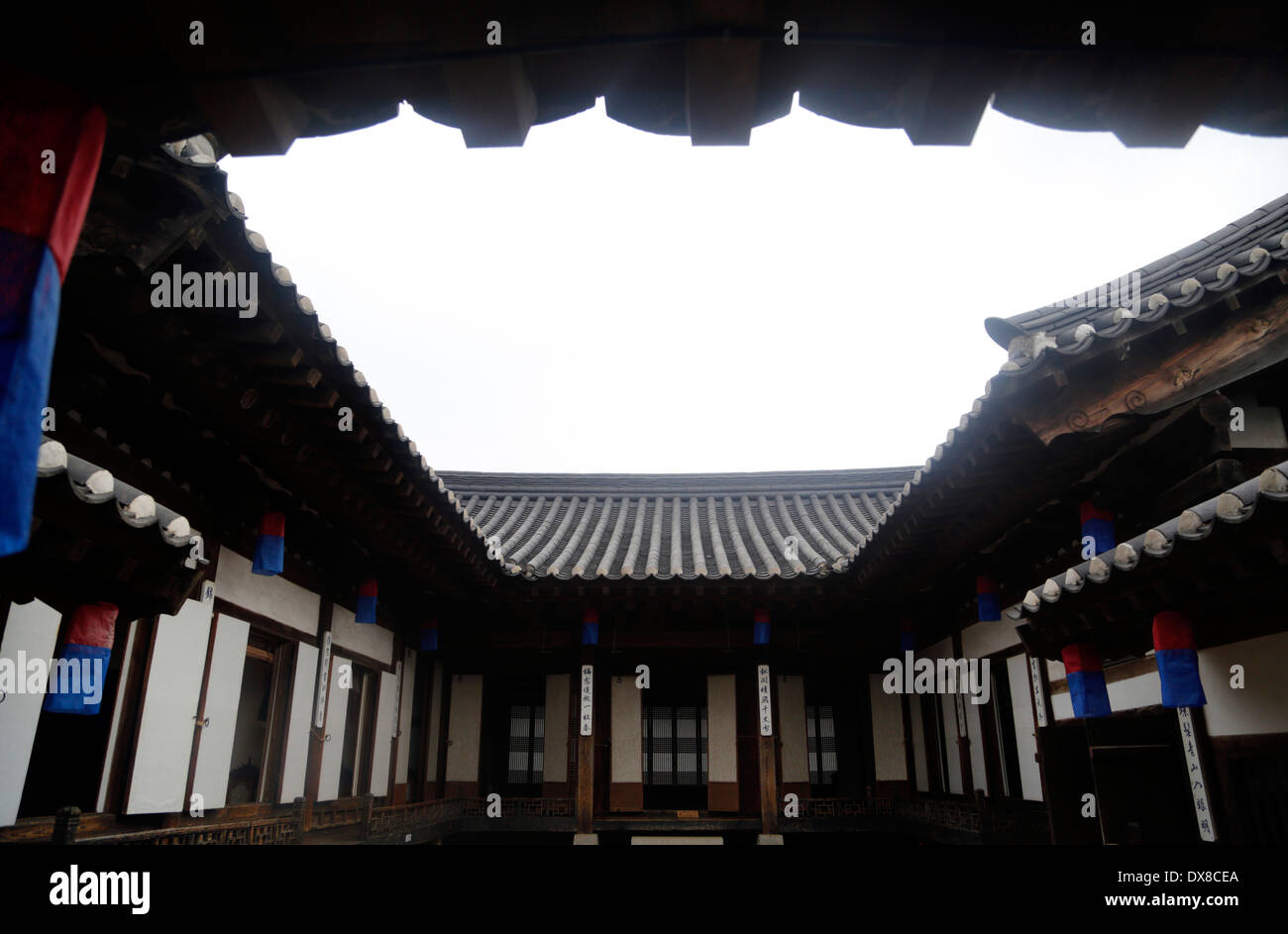 Korean traditional Hanok village in Seoul, South Korea Stock Photo - Alamy
