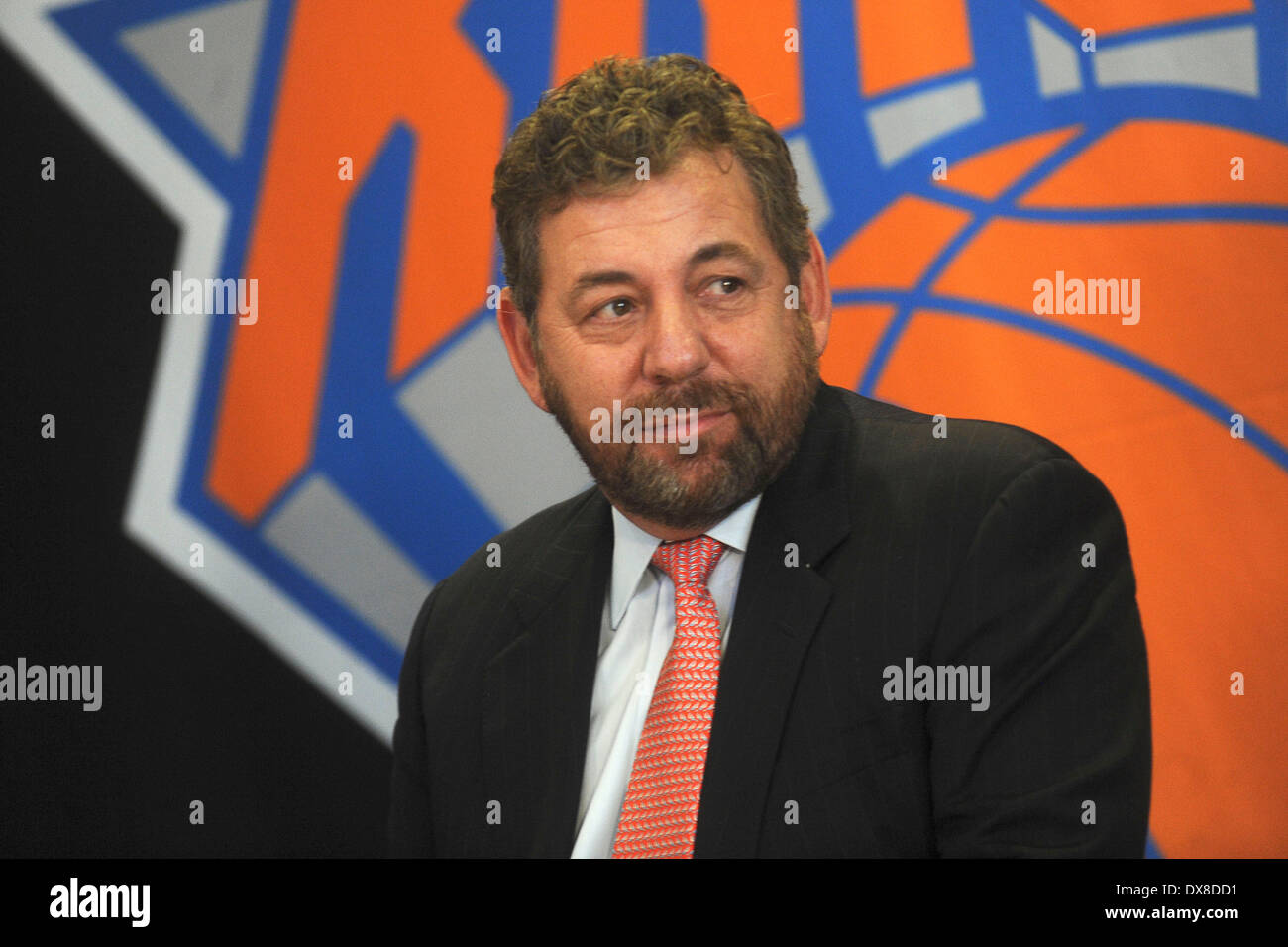 James Dolan attends New York Knicks press conference announcing Phil Jackson as team President