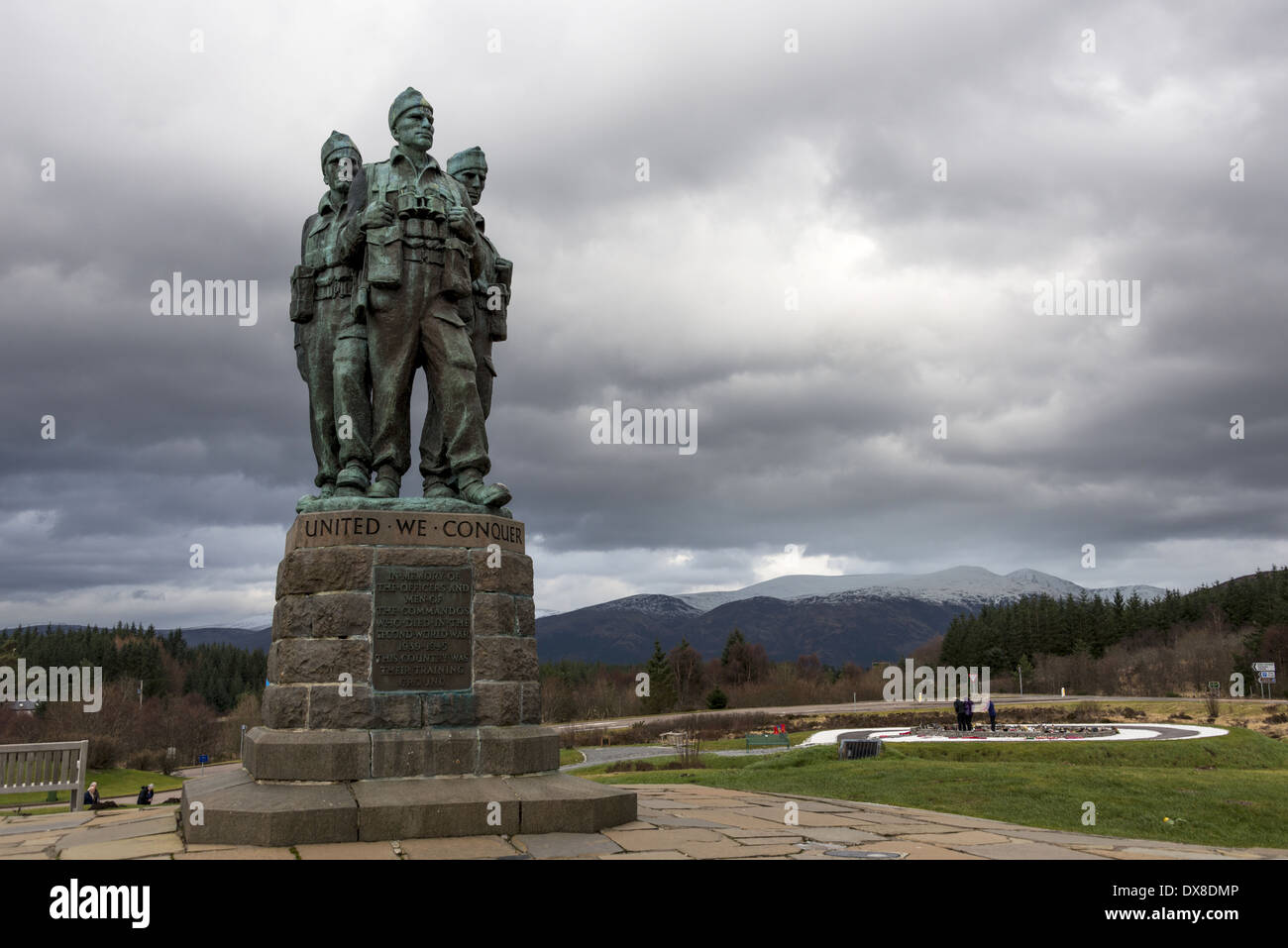 The Commando Memorial is a Category A listed monument in Scotland, dedicated to the men of the original British Commando Forces Stock Photo