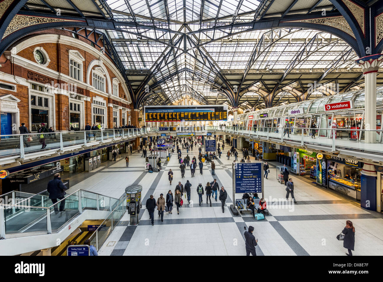 Liverpool Street station, also known as London Liverpool Street, is a central London railway terminus and connected London Stock Photo