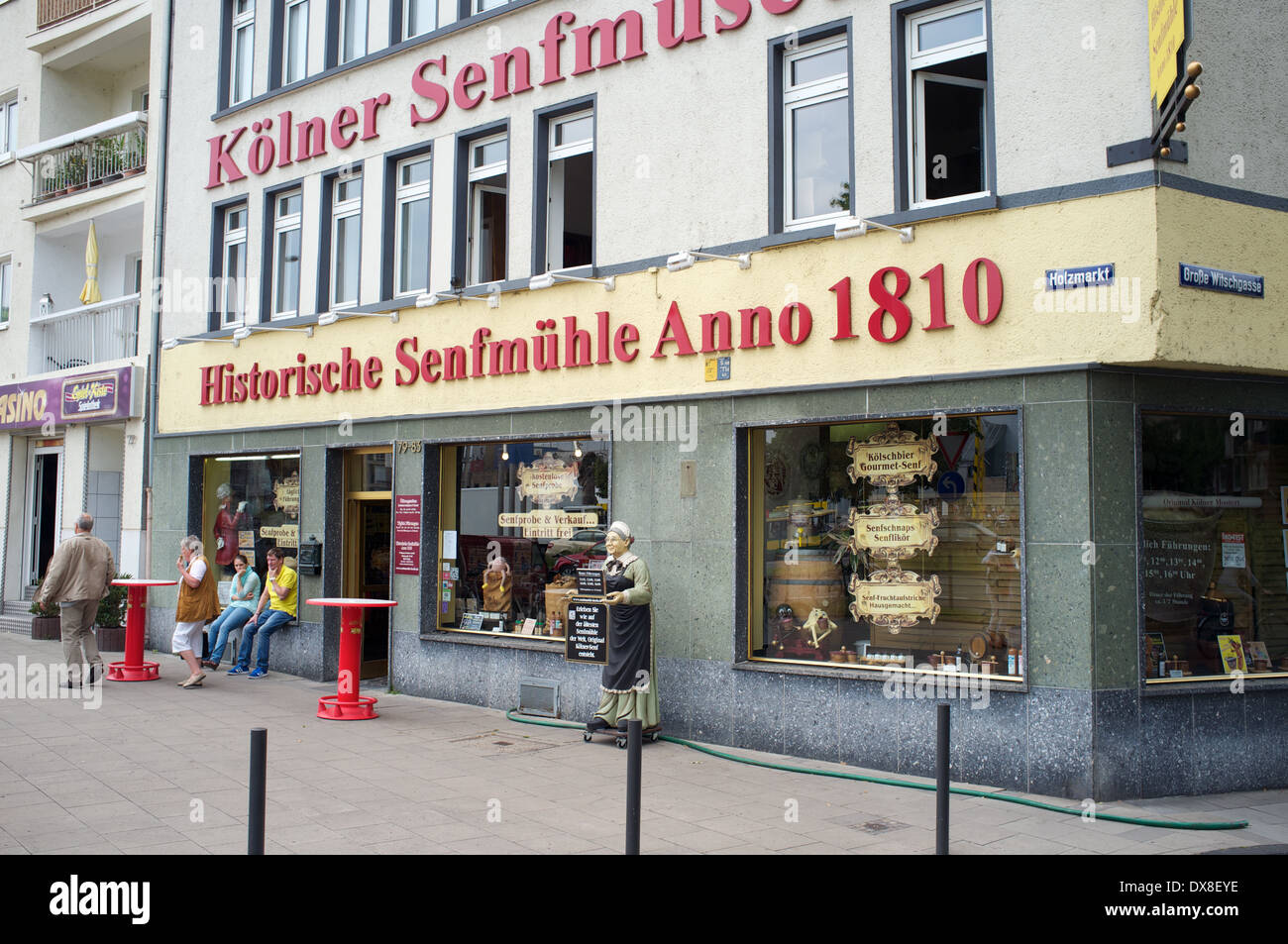 Historische Senfmuhle Anno 1810 mustard shop, Cologne, Germany Stock