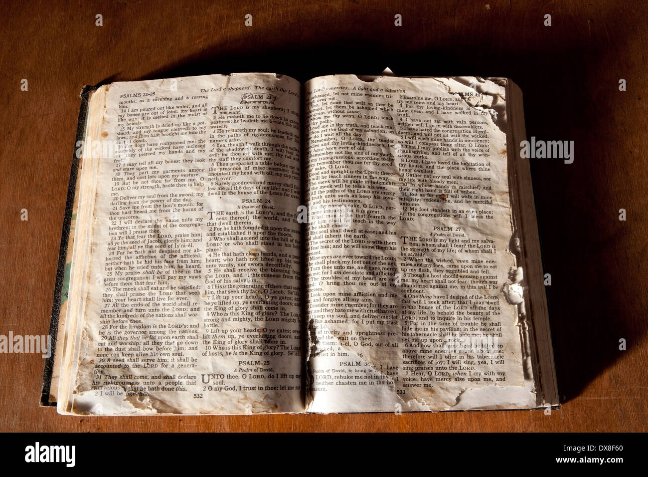 Bible in Wood's Chapel - Balsam Grove - North Carolina USA Stock Photo