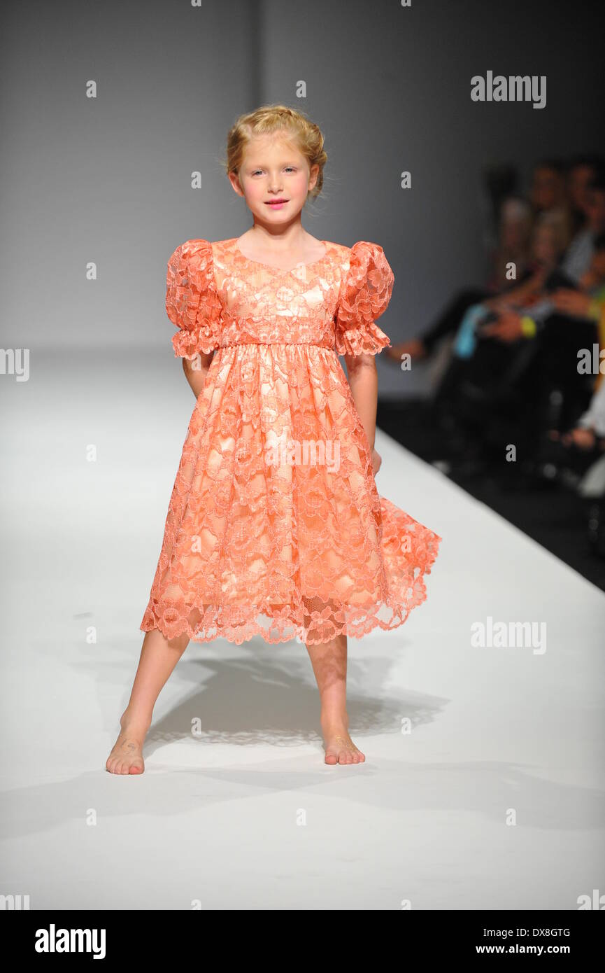 LOS ANGELES, CA MARCH 10 A child model walks runway at Nancy Vuu