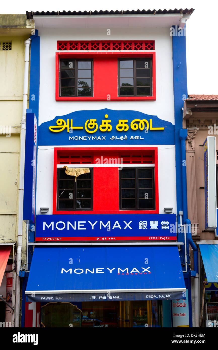 Typical Architecture in Little India in Singapore Stock Photo Alamy