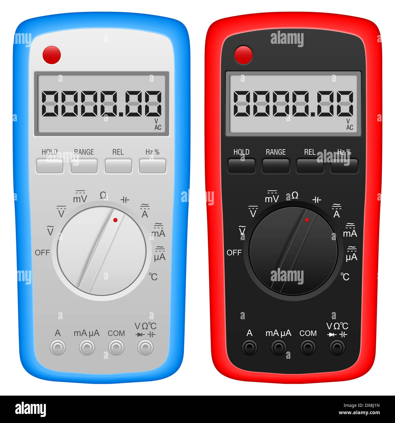 Multimeter set on a white background. Vector illustration Stock Photo ...