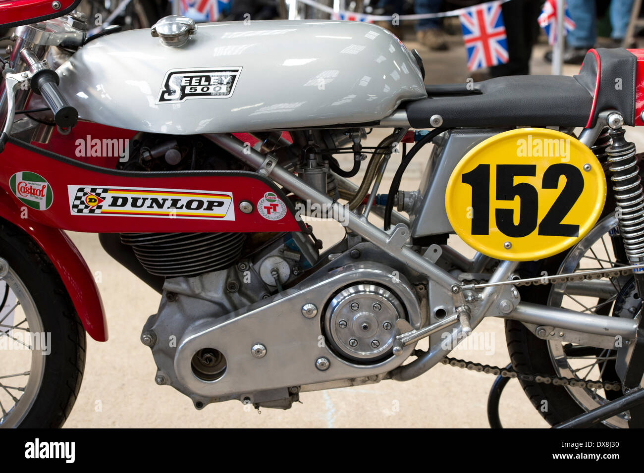 Seeley 500cc Racing Motorcycle Stock Photo
