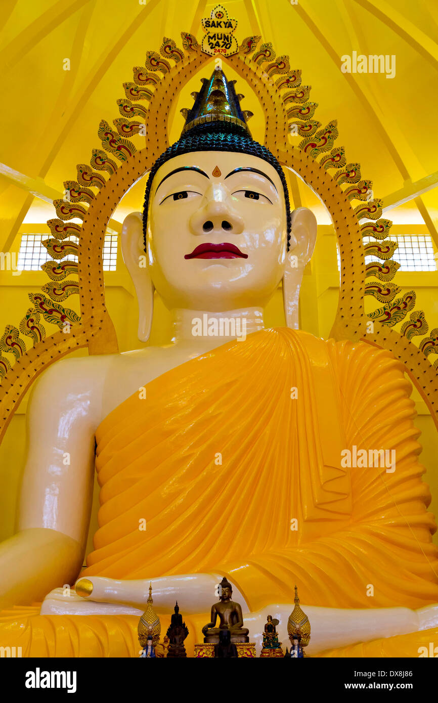 Statue in the Kuil Gaya Buddha Sakya Muni Temple in Singapore Stock