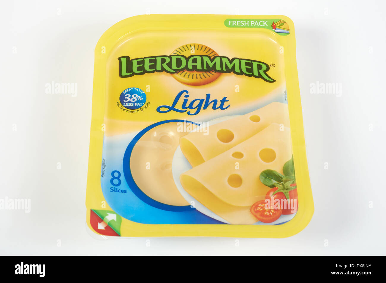 Leerdammer cheese light 8 slice pack Stock Photo - Alamy