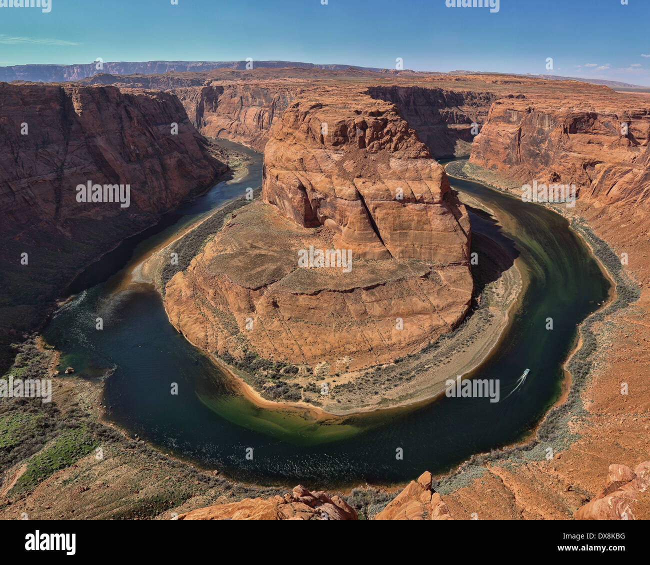 Horseshoe bend on the Colorado River along the Grand Canyon in southwestern USA Stock Photo