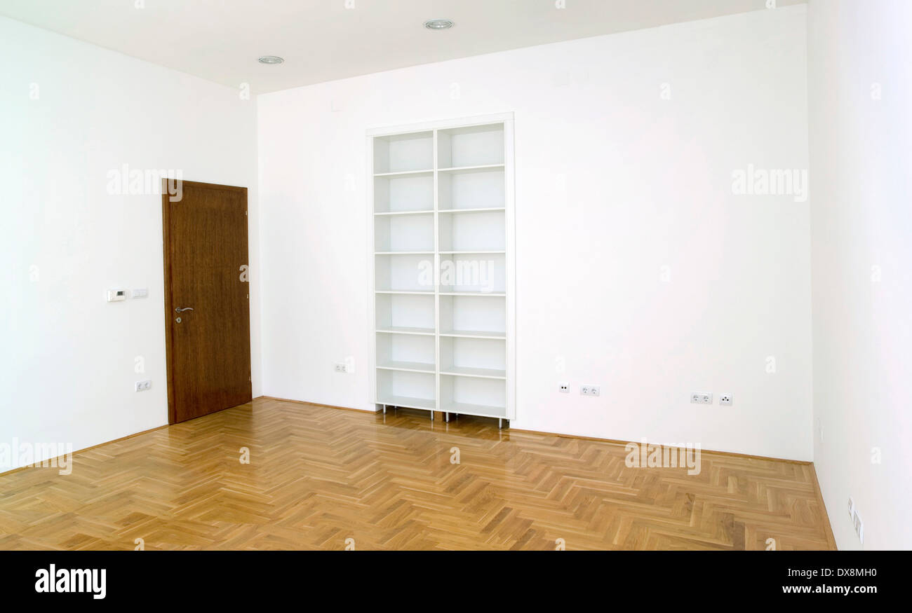 Empty White Office Room Detail Stock Photo