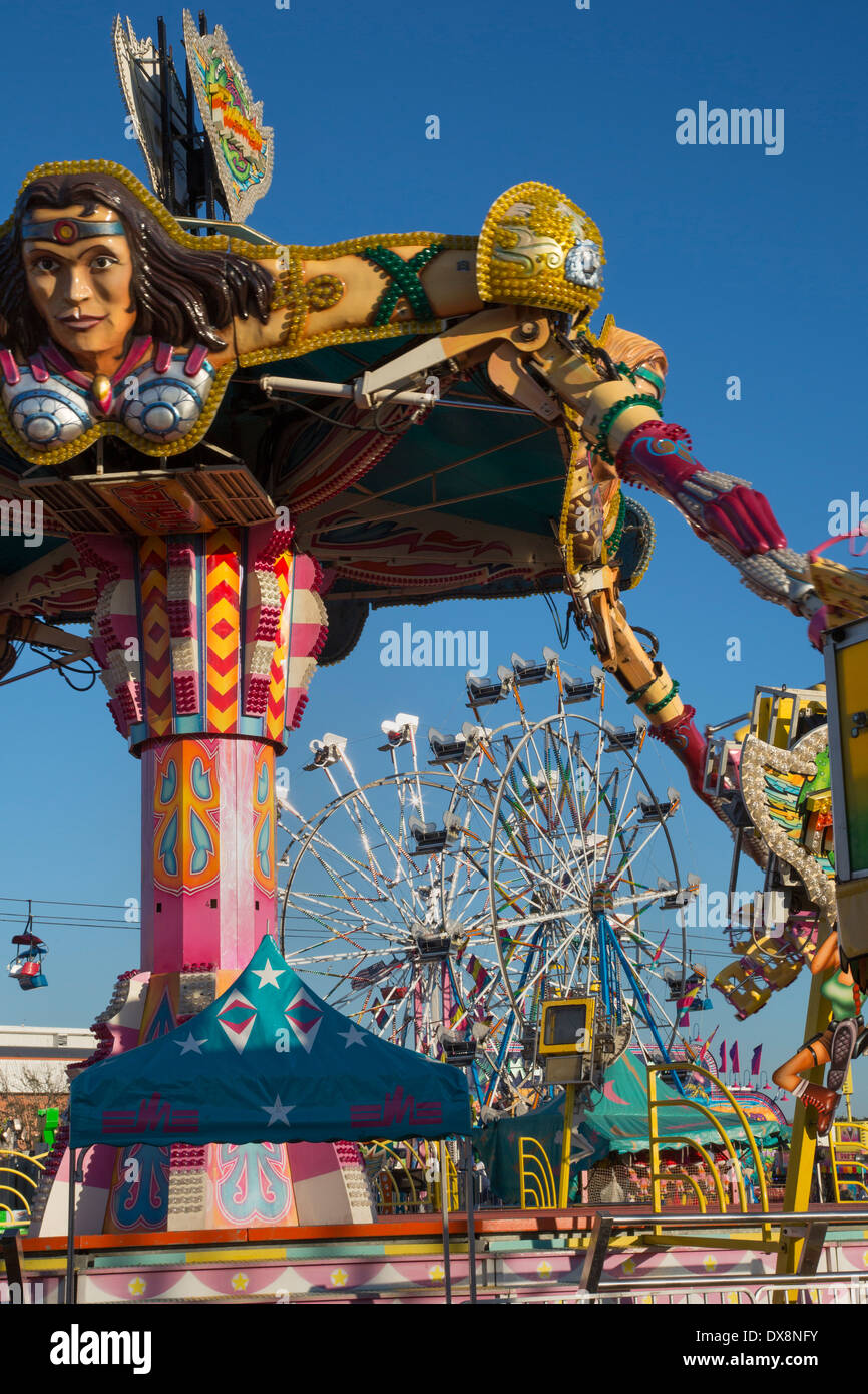 Tampa, Florida - Rides at the Florida State Fair. Stock Photo