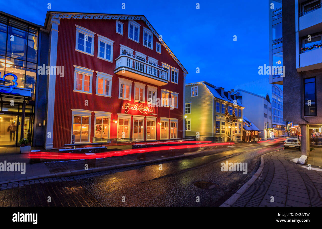 Christmas time, Reykjavik, Iceland Stock Photo
