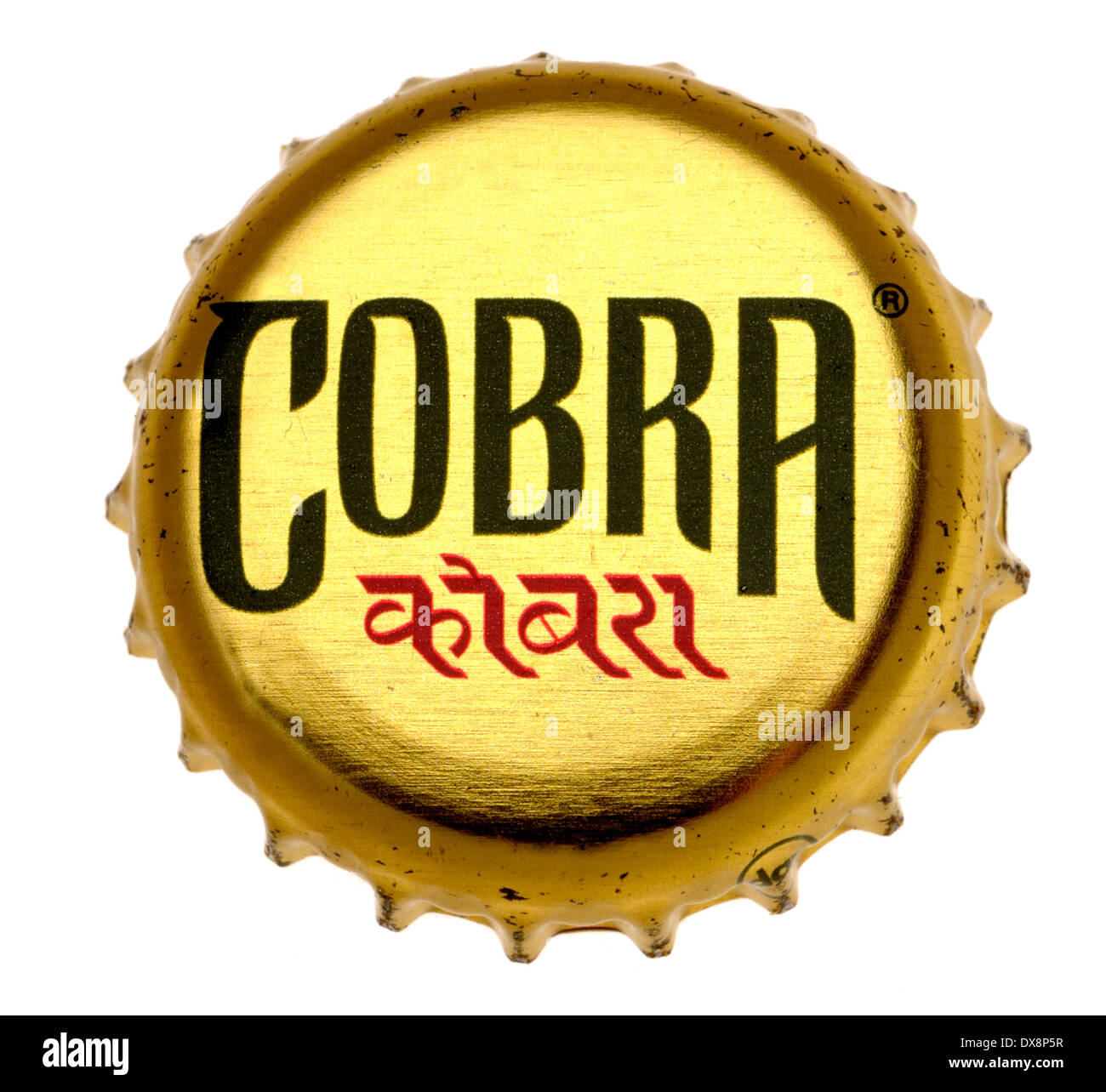 Beer bottle cap - Cobra (India) Stock Photo