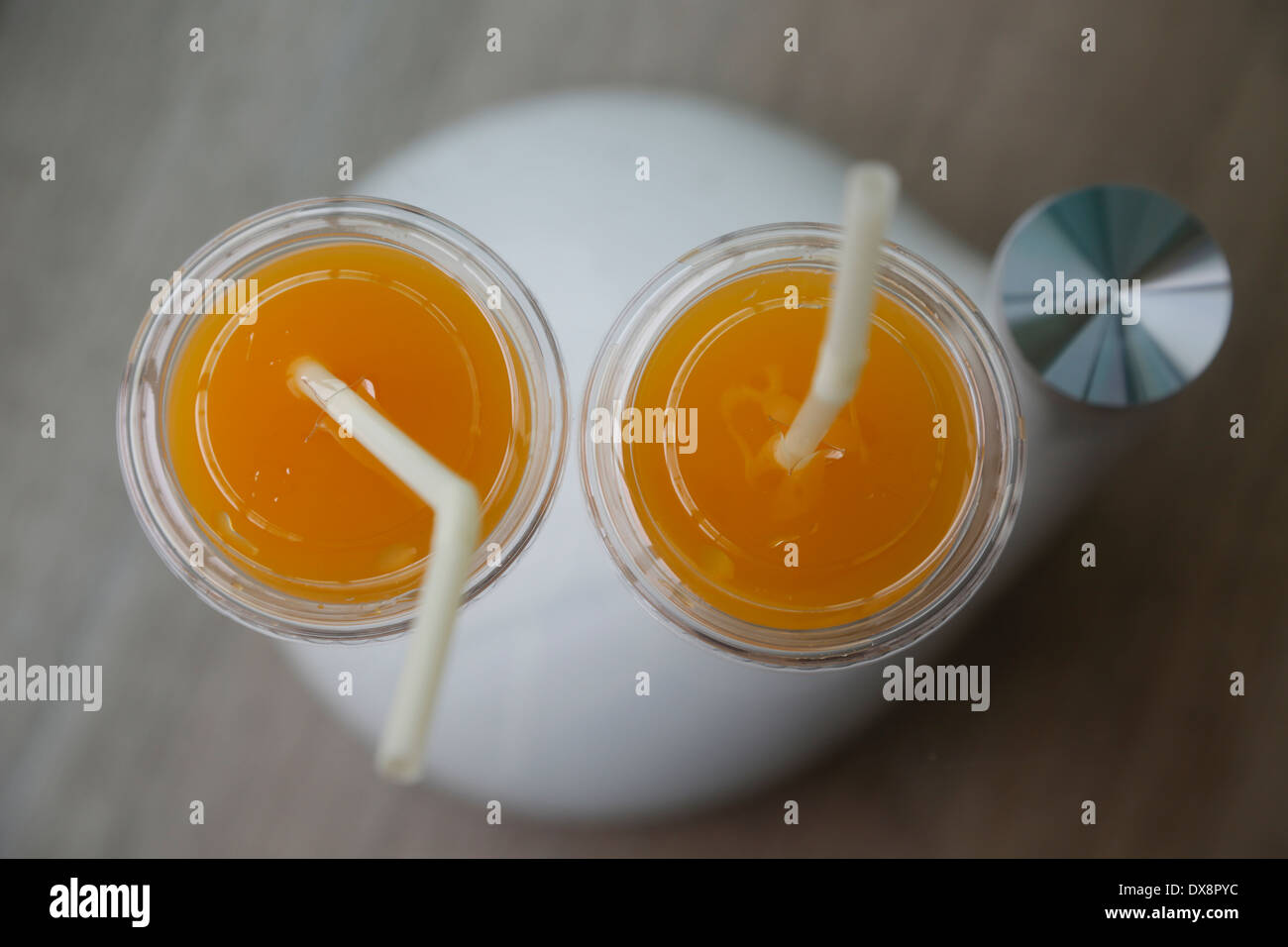 Orange juice at a Korean traditional Hanok village in Seoul, South