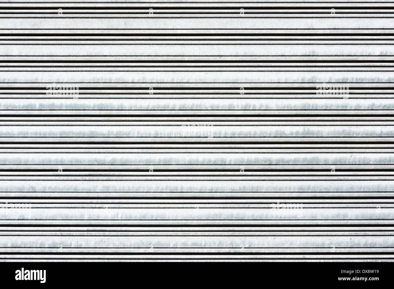 background of metallic roller shutter Stock Photo
