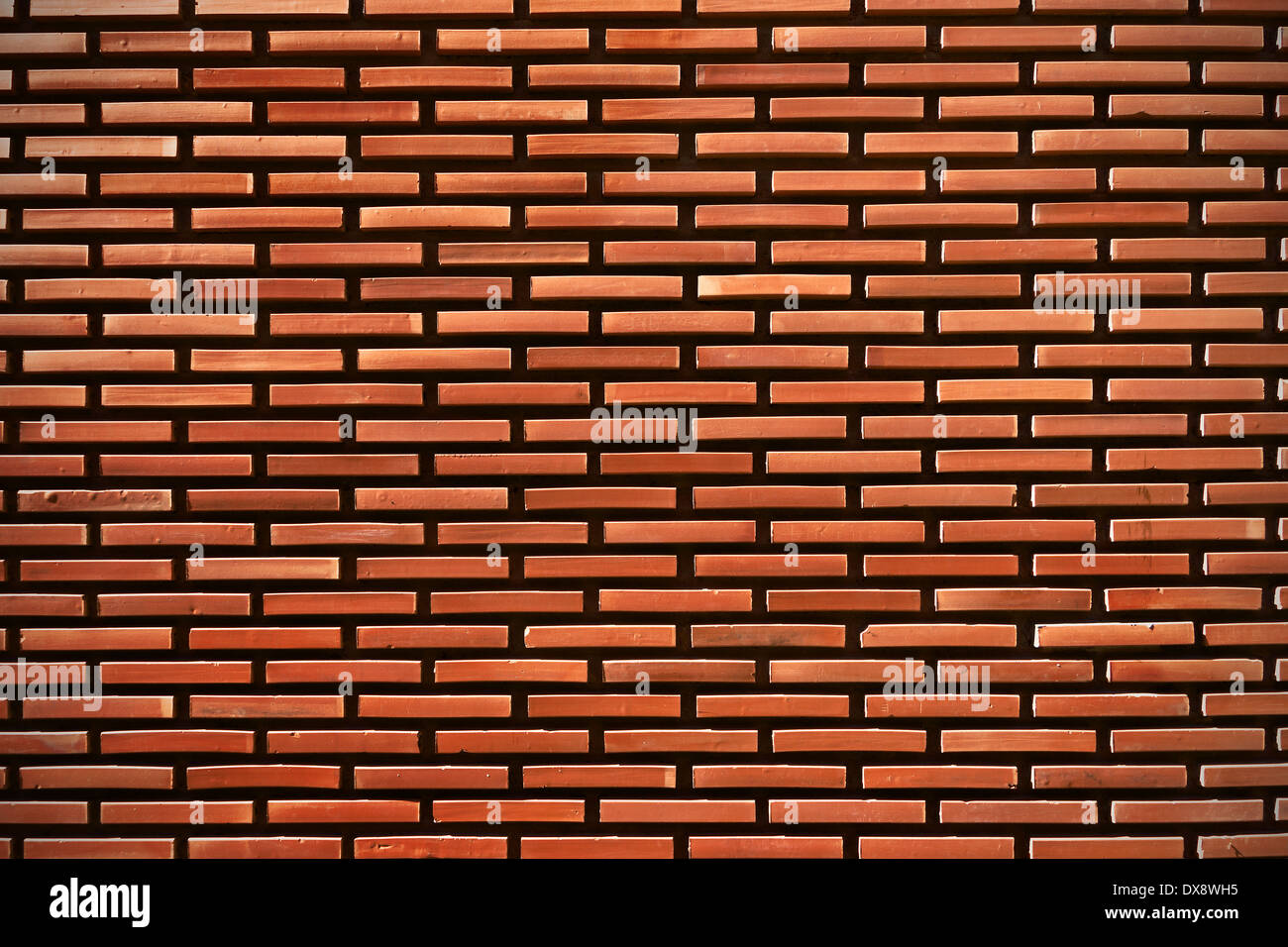 background of red brick wall pattern Stock Photo