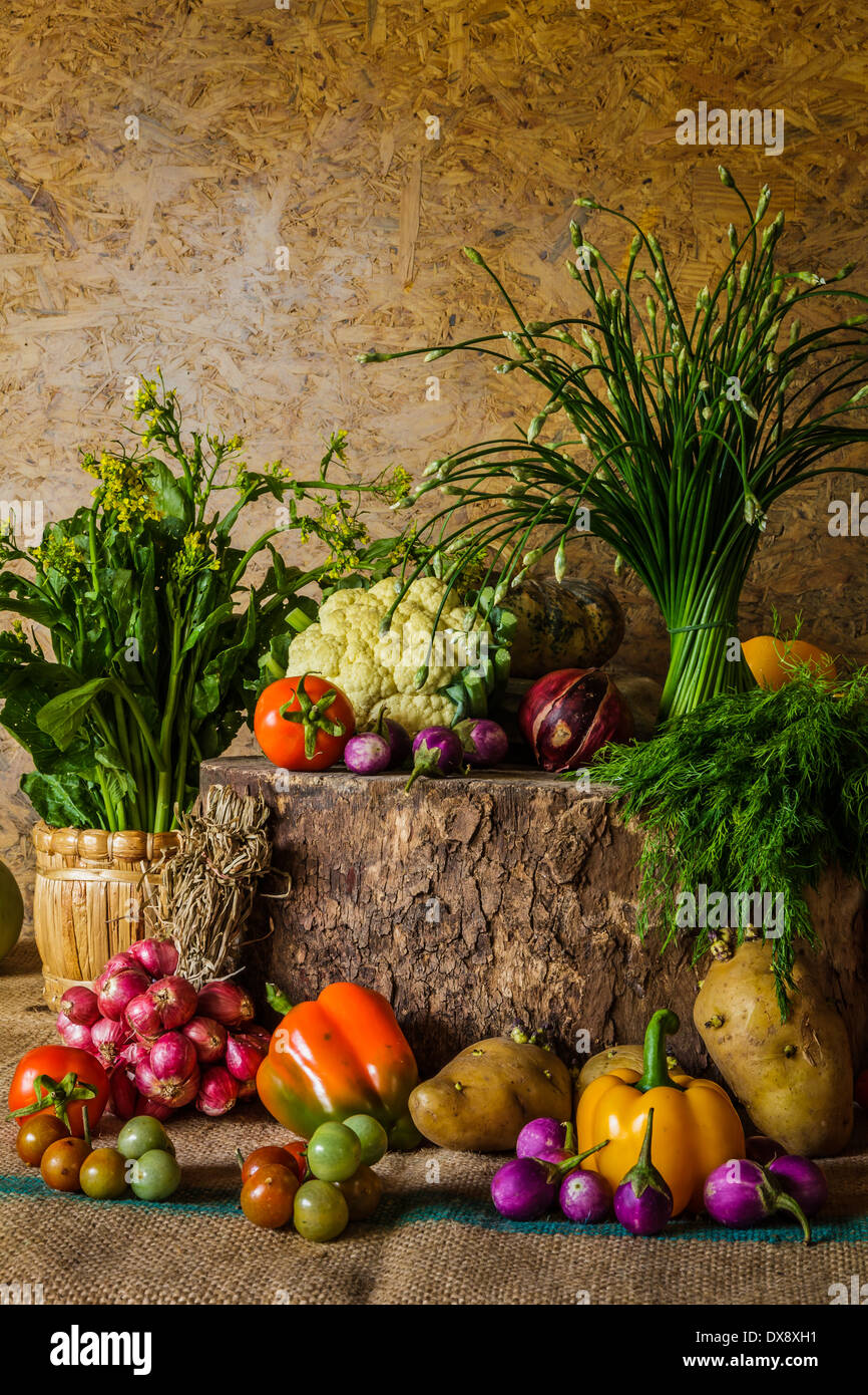 still life Vegetables, Herbs and Fruit as ingredients in cooking Stock ...