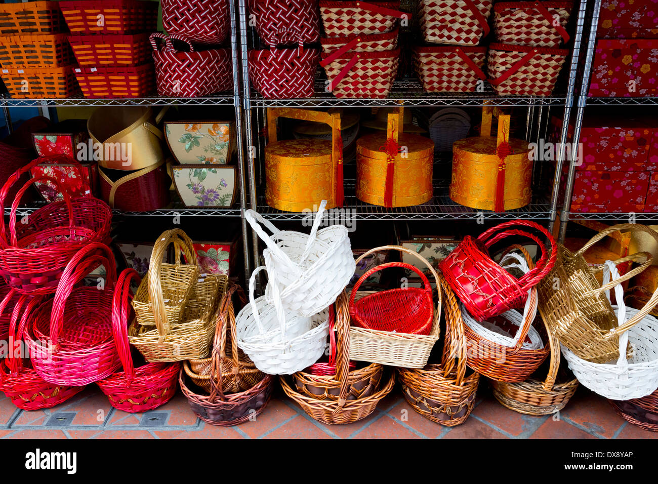 Basket Shop in Singapore Stock Photo Alamy