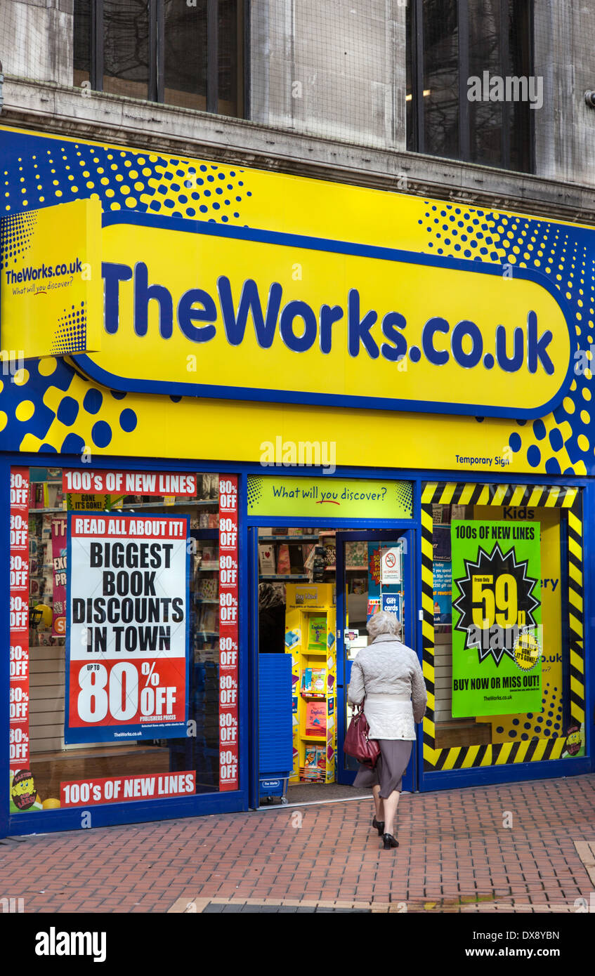 The works discount book store, England, UK Stock Photo Alamy