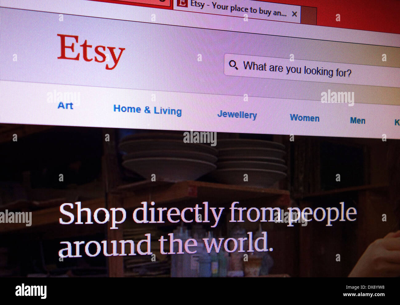 Etsy online website internet shopping Stock Photo