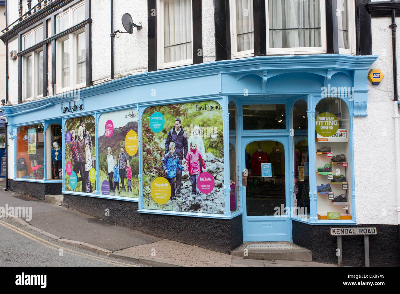 hawkshead family outdoor outfitter shop at Bowness on Windermere Stock